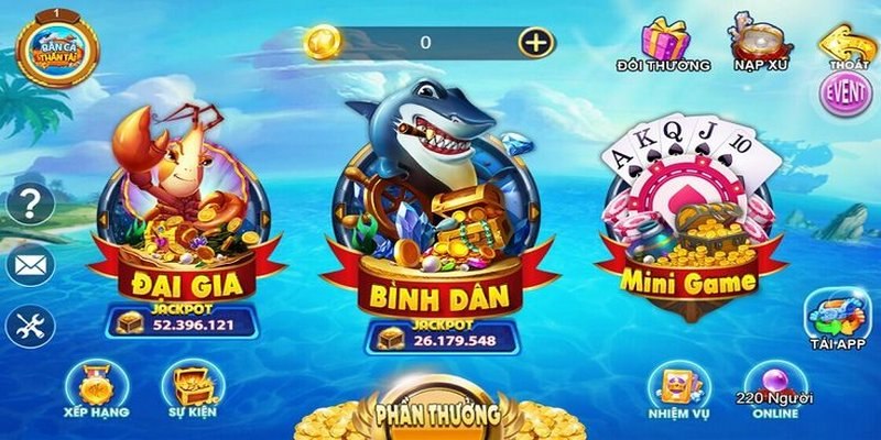 Thiết kế 3D siêu ấn tượng của tựa game bắn cá phiên bản thần tài